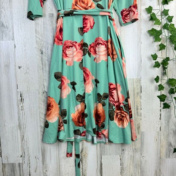 Paisley Raye rósese Wrap Dress size 1X - Picture 7 of 12